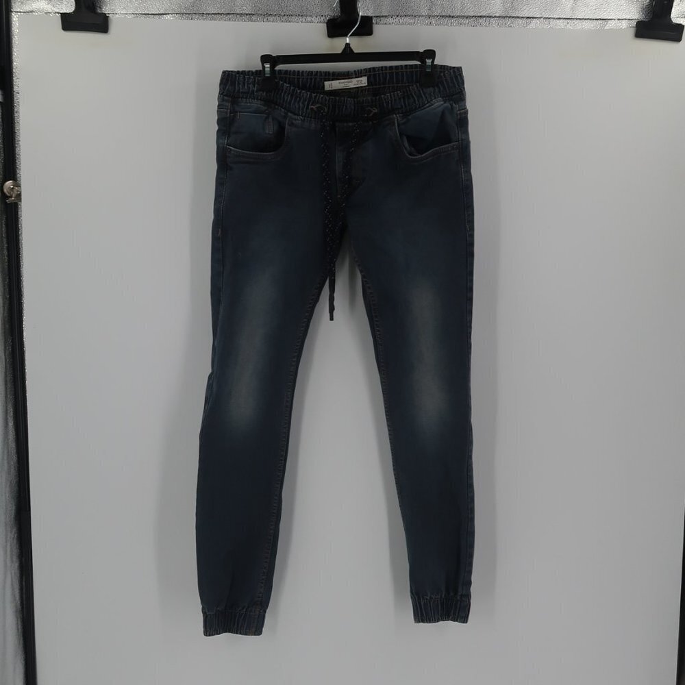 Mango Man Casual Drawstring Elastic Cuff Jeans Size 32